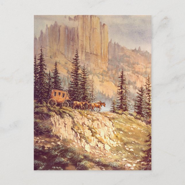 Carte Postale STAGECOACH DE MONTAGNE par SHARON SHARPE (Devant)