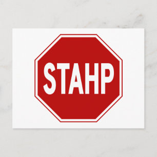 Carte Postale STAHP ! Plaque