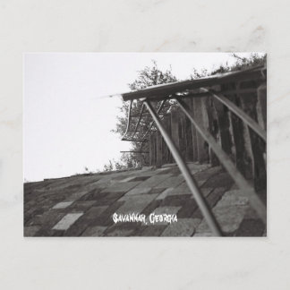 Carte Postale stairs going up to bay st, Savannah, Georgia