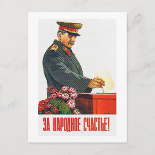 CARTE POSTALE STALIN POSTER ART