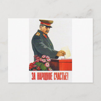 CARTE POSTALE STALIN POSTER ART