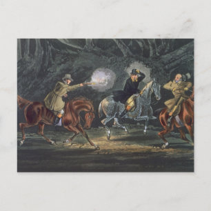 Carte Postale Stand and Deliver, aquatiné par E. Duncan