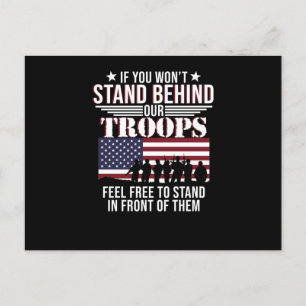 Carte Postale Stand Behind Our Troops Happy Veterans Day Support