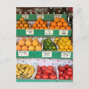 Carte Postale Stand de fruits, Columbus Avenue, New York City, N