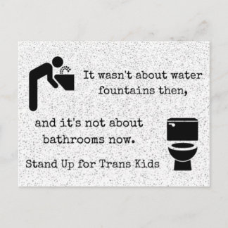 Carte Postale Stand up for Trans Kids Protestation Postcard
