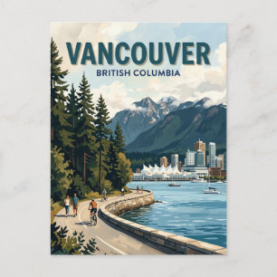 Carte Postale Stanley Park Seawall Vancouver Canada