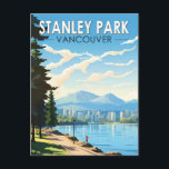 Carte Postale Stanley Park Vancouver Canada Travel Art Vintage<br><div class="desc">Stanley Park dans un style vectoriel. Premier parc de Vancouver,  avec ses jardins toujours florissants,  ses zones côtières immaculées et ses quelques 500 000 cèdres,  sapins et pruches.</div>
