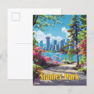 Carte Postale Stanley Park Vancouver Vintage voyage du Canada
