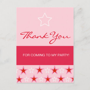 Carte Postale Star Birthday Girl, Merci