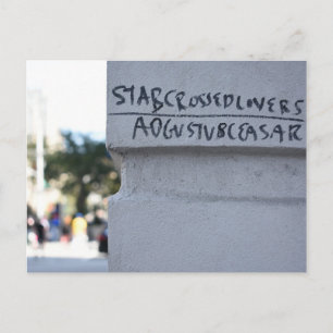 Carte Postale Star Crossed Lovers Shakespeare Graffiti NYC