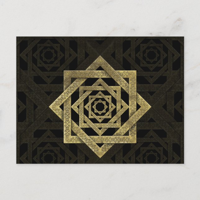 Carte Postale Star d'or de Lakshmi - Ashthalakshmi (Devant)