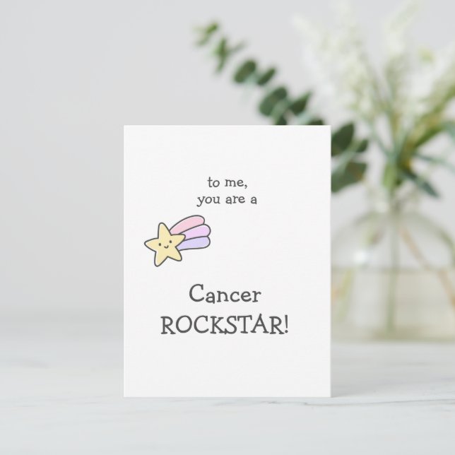 Carte Postale Star du cancer ! Tellement fier de toi ! Encourage (Debout devant)