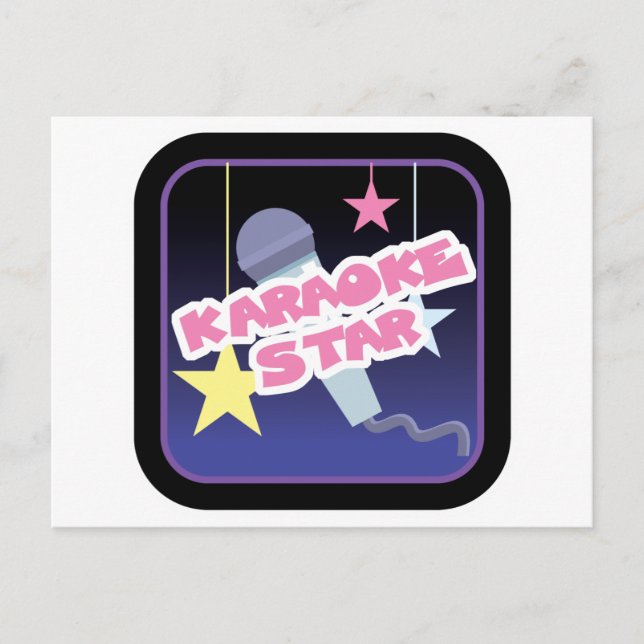 Carte Postale star du karaoké (Devant)