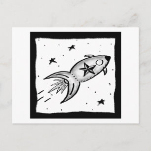 Carte Postale Star Rocketship - et