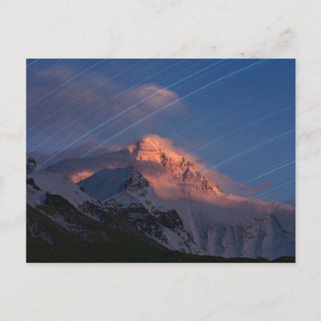 Carte Postale Star Trail | Mt Everest Tibet, Chine (Devant)