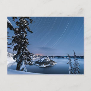 Carte Postale Star Trails Parc national du lac Crater