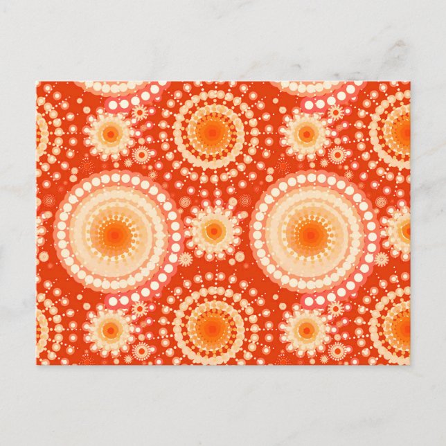 Carte Postale Starburds et pingwheel, mandarin orange (Devant)