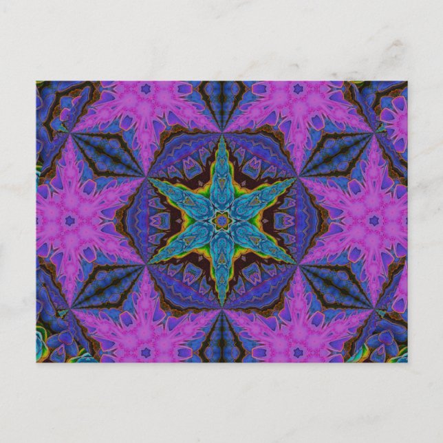 Carte Postale Starburst Kaleidoscopic Mandala (Devant)