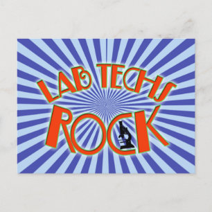 CARTE POSTALE STARBURST LAB TECHS ROCK (LABORATOIRE SCIENTIFIQUE