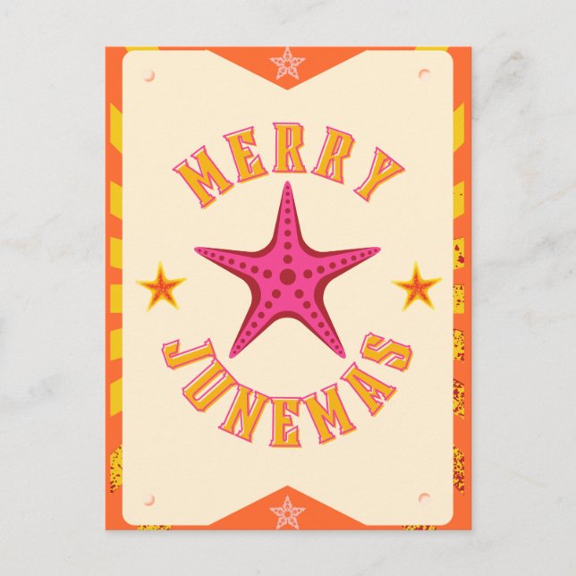 Carte postale Starfish Merry Junemas (Devant)
