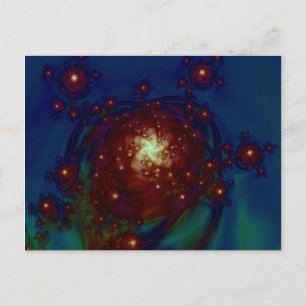 Carte Postale "Starlight Rose Galaxy" ~ Art Abstrait Imprimer