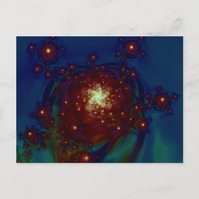 Carte Postale "Starlight Rose Galaxy" ~ Art Abstrait Imprimer (Devant)