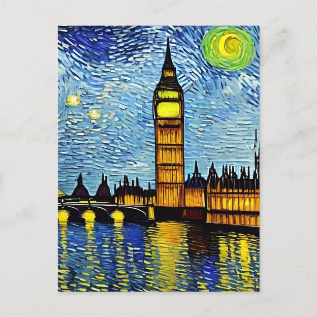 Carte postale Starry London Night (Devant)