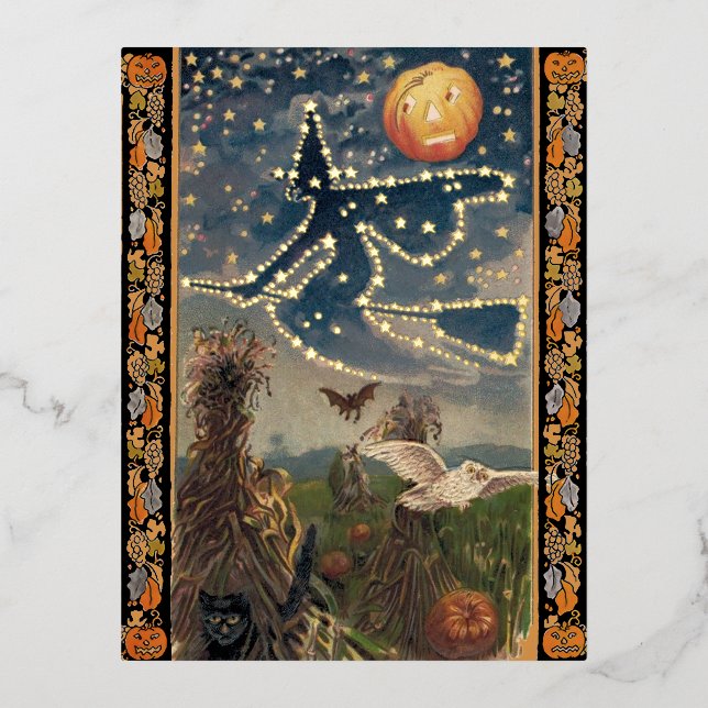Carte postale Starry Night Halloween (Recto)