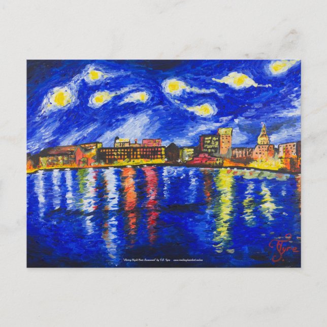 Carte Postale "Starry Night Over Savannah" de T.S. Tire Postcard (Devant)
