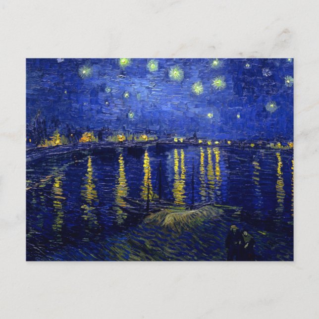 Carte Postale Starry Night Rhone Van Gogh Art (Devant)