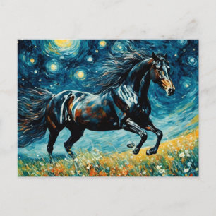 Carte postale Starry Night Van Gogh Horse