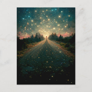 Carte Postale Starry Road Imaginaire Paysage Sci-Fi