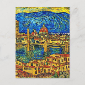 Carte Postale Starry Starry Night Florence Italie
