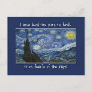 Carte Postale Starry Starry Night Loved Stars Citation