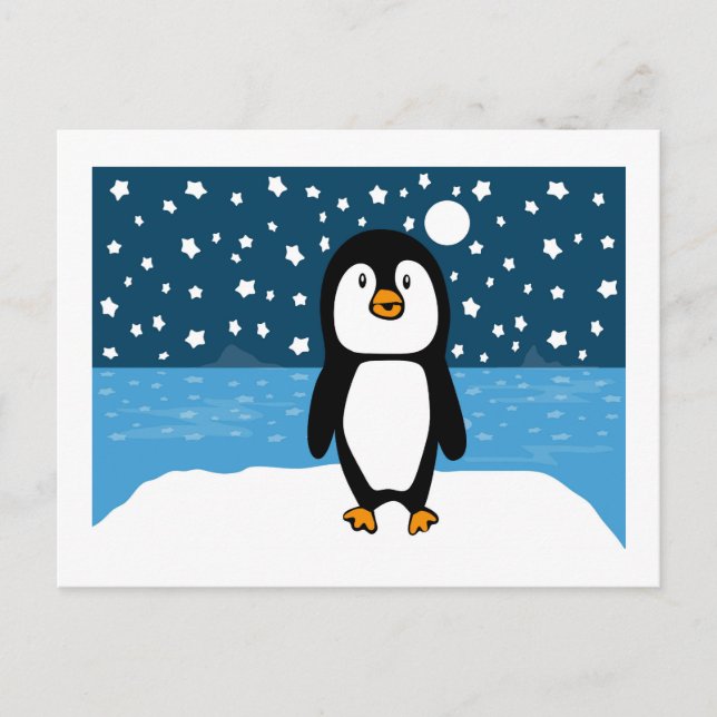 Carte postale Starry Starry Penguin Holiday (Devant)