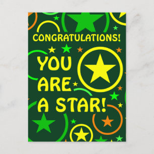 Carte postale STARS & CIRCLES - "Félicitations !"