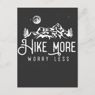 Carte Postale Stars de nuit Sky Mountains Forest Randonnée Campi