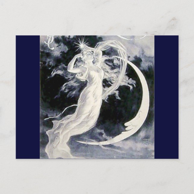 Carte Postale Stars Lady Moon (Devant)