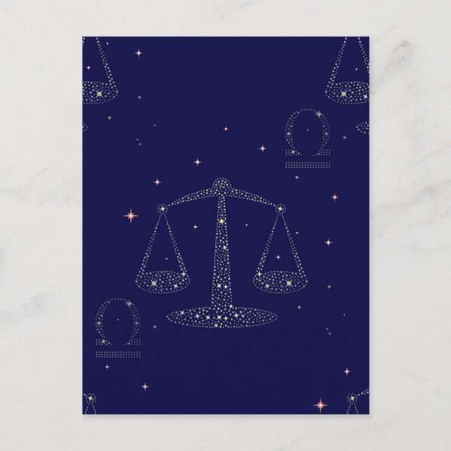 Carte Postale stars libra (Devant)