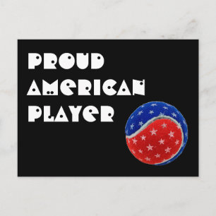 Carte Postale Stars & Stripes Tennis Ball - Fier Joueur Américai