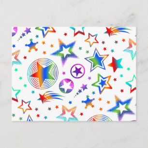 Carte Postale Stars Tatouages colorés + vos idées