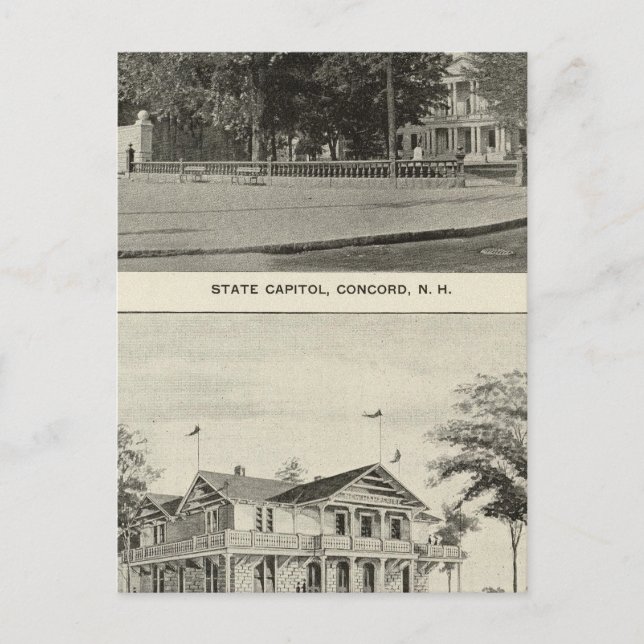 Carte Postale State Capitol, NH State Bldg, Exposition colombien (Devant)