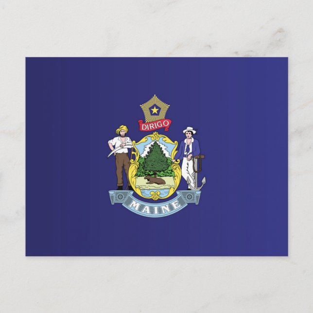 Carte Postale State Flag of Maine, USA (Devant)