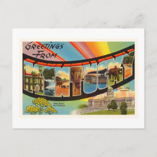 Carte Postale State Kentucky KY Vieux souvenir Vintage voyage