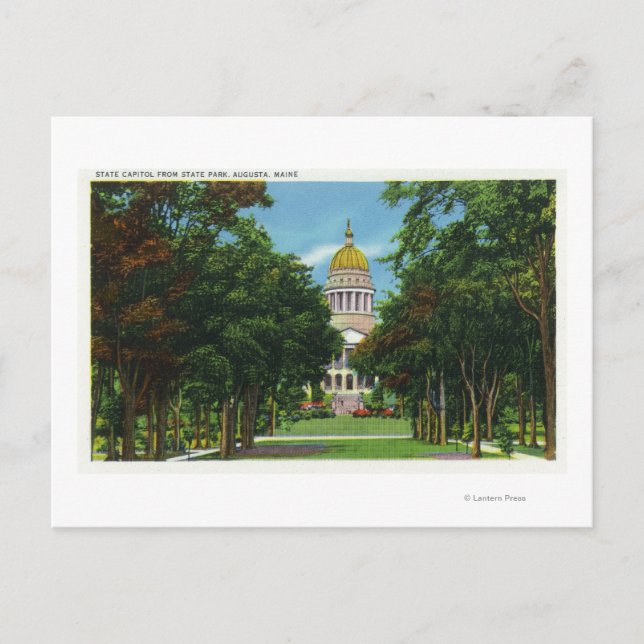 Carte Postale State Park Vue sur l'immeuble State Capitol (Devant)