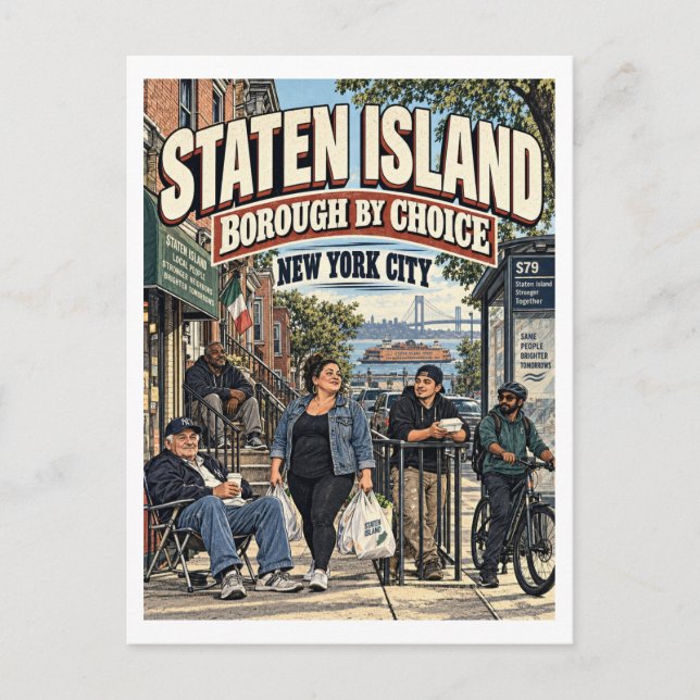 Carte Postale Staten Island par choix (Devant)