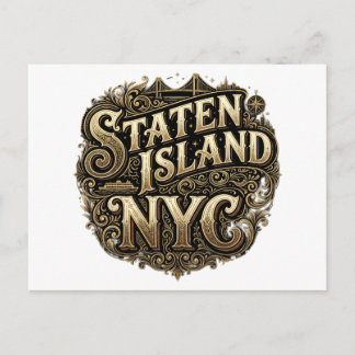 Carte Postale Staten Island Pont de la navette de New York Art d