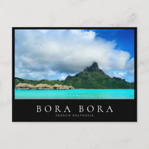 Carte Postale Station balnéaire et île de Bora Bora, Polynésie