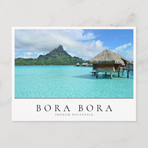 Carte Postale Station balnéaire sur l'eau à Bora Bora, Polynésie
