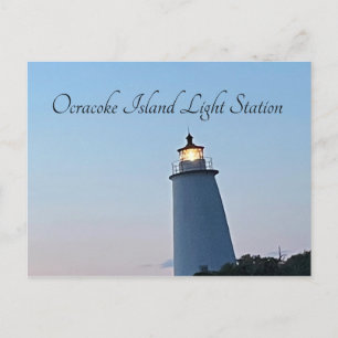 Carte Postale Station de phare de l'île d'Ocracoke